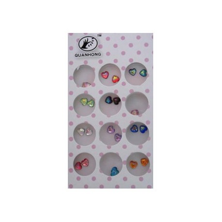 Pack de 12 pares de corazones 3D
