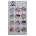Pack de 12 pares de corazones 3D