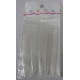 Uñas largas transparentes stilleto