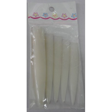 Uñas largas transparentes stilleto 4 tamaños