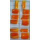 Tips naranjas decorado con purpurina dorada 70U