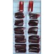 Tips color marron vino 70U anclaje ancho